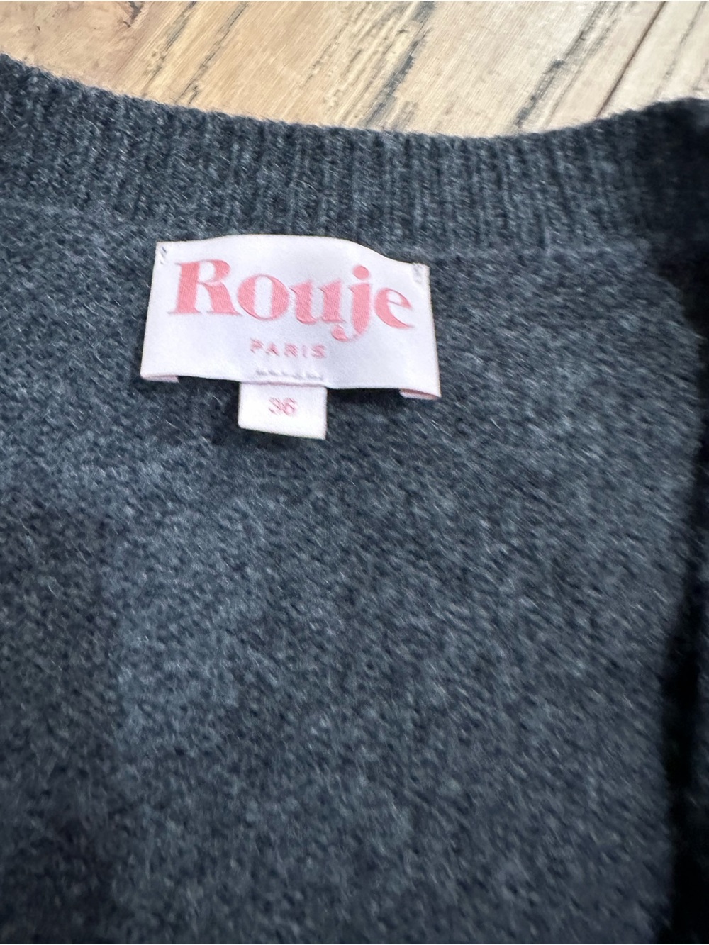 Rouje Paris RANDY cardigan V-NECK WOOL - Picture 3 of 7